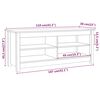 vidaXL Skobenk honningbrun 110x38x45,5 cm heltre furu