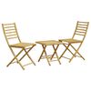 vidaXL Bistrosett 3 deler bambus