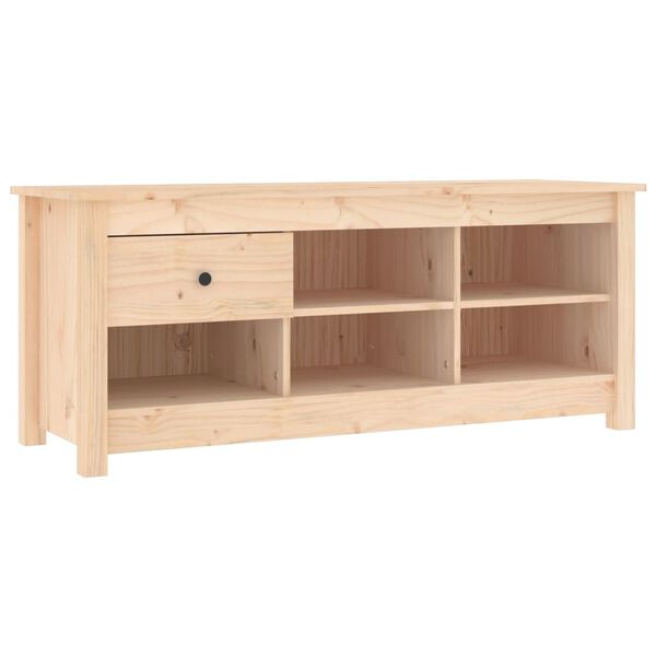vidaXL Skoskap 110x38x45,5 cm heltre furu