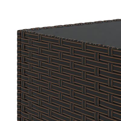 vidaXL Utendørs salongbord firkantet brun 50x50x30 cm polyrotting