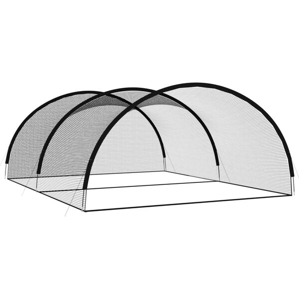 vidaXL Baseball battingnett svart 500x400x250 cm polyester