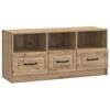 vidaXL TV-skap med skuff Artisan eik 102 x 34,5 x 47 cm Konstruert tre