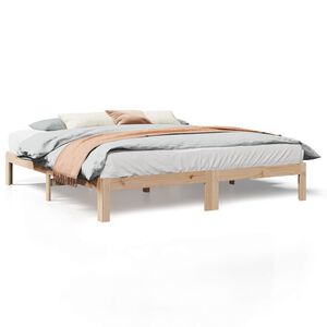 vidaXL Sengeramme uten madrass 160x200 cm heltre furu