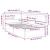 vidaXL Seng med bokhylle uten madrass hvit 90x190 cm heltre furu