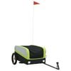 vidaXL Sykkelvogn svart og gr&oslash;nn 30 kg jern
