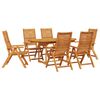 vidaXL Hage Spisegruppe 7 stk. Brun Solid akasietre
