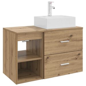 vidaXL Baderomsinnredningssett 2 pcs Artisan eik Konstruert tre