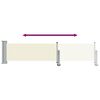 vidaXL Uttrekkbar sidemarkise 60x300 cm kremhvit