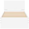 vidaXL Sengeramme med hodegavl hvit 90x200 cm konstruert tre