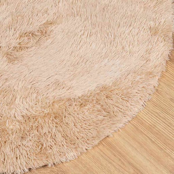 vidaXL Flossteppe med lang luv NAVARRA beige 240x240 cm polyester
