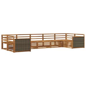 vidaXL Utend&oslash;rs sofa-sett 7 pcs Naturlig