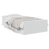 vidaXL Sengeramme med skuffer hvit 90x190 cm konstruert tre