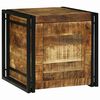 vidaXL Lagringsboks Brun og svart 50 x 50 x 50 cm Grov mango tre