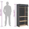 vidaXL Garderobeskap 3 etasjer grå 79x40x170 cm stoff