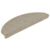 vidaXL Selvklebende trappematter sisal 30 stk 65x21x4 cm lysegr&oslash;nn