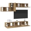 vidaXL TV-benksett 7 pcs artisan eik 60 x 30 x 30 cm Konstruert tre
