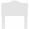 vidaXL Hodegavl med hodegjerde Hvit 90 cm Konstruert tre