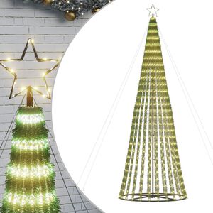 vidaXL LED Juletre 688 LEDs Varm Hvit 300 cm