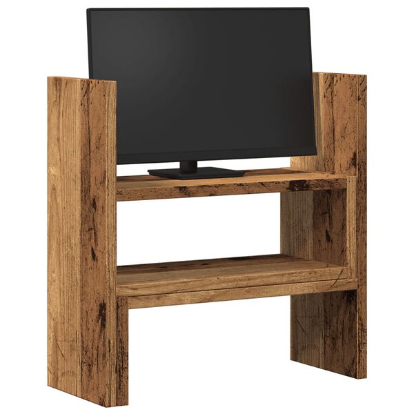 vidaXL Justerbar bordhylle gammelt tre 40x17x41 cm konstruert tre