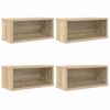 vidaXL CD-oppbevaringsstativ 4 stk. Sonoma eik 40 x 17 x 17 cm