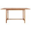 vidaXL Hagebord 150x150x76 cm heltre teak