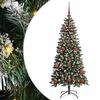 vidaXL Kunstig juletre med 150 LED gr&oslash;nn 120 cm PVC og plast og st&aring;l