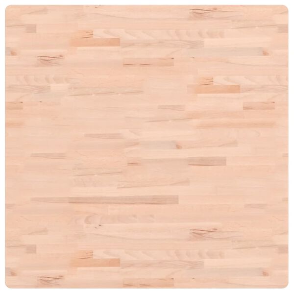 vidaXL Bordplate 90x90x2,5 cm firkantet heltre bøketre