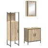 vidaXL Baderomsinnredningssett 3 stk. Brun 60 x 30 x 60 cm