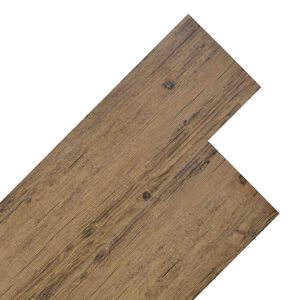 vidaXL Gulvplanker Valn&oslash;tt Brun 5,26 m&sup2; 18 stk. PVC