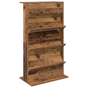 vidaXL Magasinreol Gammelt tre 70 x 41 x 126 cm Konstruert tre
