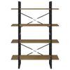 vidaXL Bokhylle 4 niv&aring;er 100x30x140 cm heltre furu