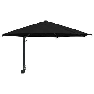 vidaXL Hageparasol 248 x 248 x 148 cm Polyester og st&aring;l Svart