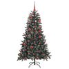 vidaXL Kunstig juletre med 150 LED gr&oslash;nn 150 cm PVC og plast og st&aring;l