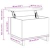 vidaXL Salongbord hvit 60x44,5x45 cm konstruert tre
