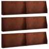vidaXL St&oslash;ttemur 6 stk. 80 x 12 x 50 cm Cortenst&aring;l Rusten
