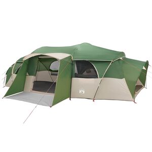 vidaXL Familietelt med regntrekk, vanntett 18-personers Gr&oslash;nn