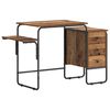 vidaXL Skrivebord med lagring Gammelt tre 120 x 50 x 75 cm