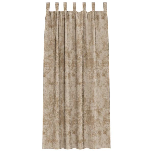 vidaXL Fl&oslash;yel Gardiner 2 pcs champagne 225 x 140 cm Fl&oslash;yel