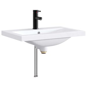 vidaXL Vaskeservant for bad Matt Svart 61 x 40 x 16,5 cm Metall