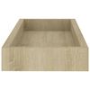 vidaXL Loggia-vegghyller 2 stk eik 40x15x4 cm MDF