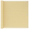 vidaXL Balkongskjerm beige 90x300 cm HDPE