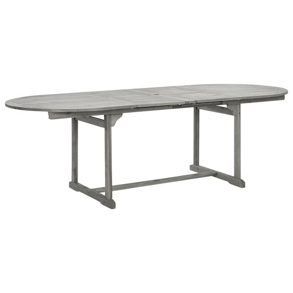 vidaXL Utendørs spisebord (160-240)x100x75 cm heltre akasie