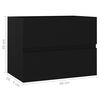 vidaXL Servantskap med innebygd vask svart sponplate