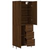 vidaXL Highboard brun eik 69,5x34x180 cm konstruert tre