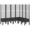 vidaXL Plantekasse med espalier svart 160x120x142 cm PP