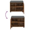 vidaXL Gangbenk med pute Ensfarget Gammelt tre 60 x 38 x 46 cm