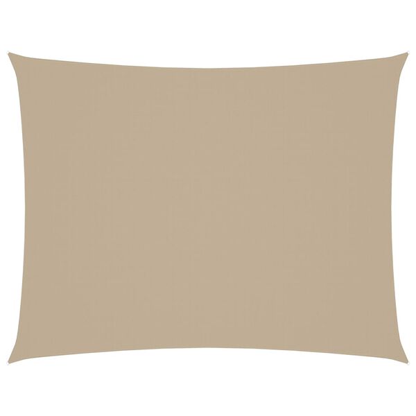 vidaXL Solseil oxfordstoff rektangul&aelig;r 5x6 m beige