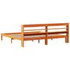 vidaXL Sengeramme med hodegavl voksbrun 180x200 cm heltre furu