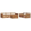 vidaXL Utend&oslash;rs sofa-sett 6 pcs Naturlig Solid akasietre