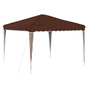vidaXL Pop-up Festtelt 288 x 288 x 245 cm Brun Oxford Stoff